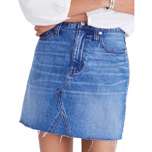 Madewell Frisco Denim A-Line Jean Mini Skirt - Picture 1 of 8